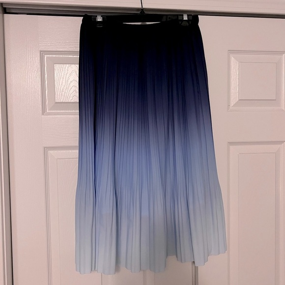 BANANA REPUBLIC FACTORY BLUE OMBRE DIP DYE SKIRT Small Tall NWT - Picture 2 of 8